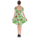 Strawberries Pattern Seamless Short Sleeve Bardot Dress View2