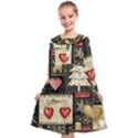 Christmas Reindeer Kids  Midi Sailor Dress View1