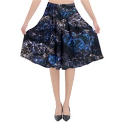 Rocky Lake Reflection  Flared Midi Skirt