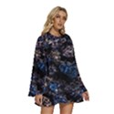 Rocky Lake Reflection  Round Neck Long Sleeve Bohemian Style Chiffon Mini Dress View3