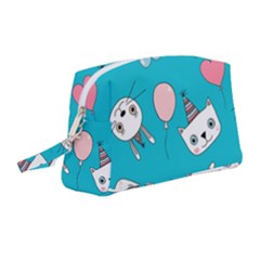 Birtay Cats Bunnies, Koteto Wristlet Pouch Bag (medium)