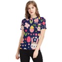 Bunny - Easter Pattern Women s Short Sleeve Rash Guard View1