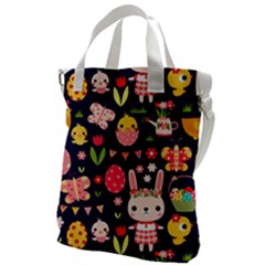 Bunny - Easter Pattern Canvas Messenger Bag