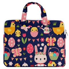 Bunny - Easter Pattern Macbook Pro 15  Double Pocket Laptop Bag  by kyorashop23