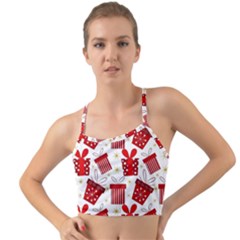 Christmas Texture, Pattern, Red, Craciun, Christmas, Bow, Gift Mini Tank Bikini Top