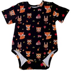 Cool Woodland Animal, Koteto, Scandinavian, Acorn Baby Short Sleeve Bodysuit