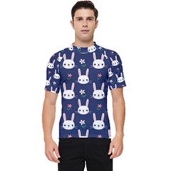 Cute Bunny Pattern, Easter, Koteto Men s Short Sleeve Rash Guard