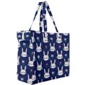 Cute Bunny Pattern, Easter, Koteto Canvas Travel Bag View3