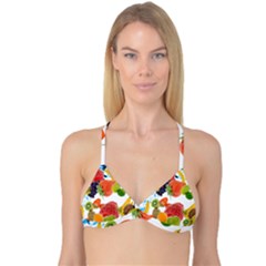 Fruits, Drip, Fruit, Paint, Spring Reversible Tri Bikini Top