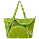 Lime Slices Close Up, Fresh, Fruit, Green Lemon Full Print Shoulder Bag View1