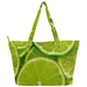 Lime Slices Close Up, Fresh, Fruit, Green Lemon Full Print Shoulder Bag View2