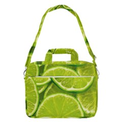 Lime Slices Close Up, Fresh, Fruit, Green Lemon Macbook Pro 15  Shoulder Laptop Bag by kyorashop23