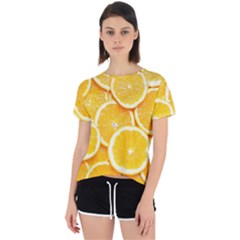 Oranges, Orange, Fruits Open Back Sport T-shirt