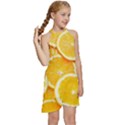 Oranges, Orange, Fruits Kids  Halter Collar Waist Tie Chiffon Dress View3