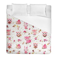 Pink Woodland Animals, Koteto Duvet Cover (full/ Double Size)