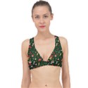 Texture, Pattern, Red, Craciun, Christmas, Hat, Santa, Green Classic Banded Bikini Top View1