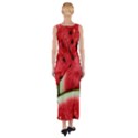 Watermelon, Fruit, Green, Red Fitted Maxi Dress View2