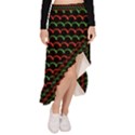 Geometric Abstract Pattern Line Asymmetrical Ruffle Hem Skirt  View1