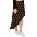 Geometric Abstract Pattern Line Asymmetrical Ruffle Hem Skirt  View3