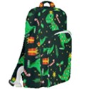 Christmas Funny Pattern Dinosaurs Double Compartment Backpack View2