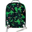 Christmas Funny Pattern Dinosaurs Double Compartment Backpack View3