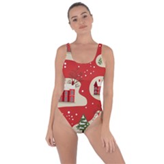 Christmas New Year Seamless Pattern Bring Sexy Back Swimsuit