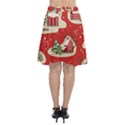 Christmas New Year Seamless Pattern Chiffon Wrap Front Skirt View2