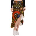 Swirl Vortex Emoji Cyclone Motion Art Asymmetrical Ruffle Hem Skirt  View1