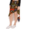 Swirl Vortex Emoji Cyclone Motion Art Asymmetrical Ruffle Hem Skirt  View2