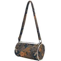 Seamless Pattern Patterns Leaves Vintage Mini Cylinder Bag by Paksenen