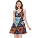 Fractal Triangle Geometric Abstract Pattern Inside Out Reversible Sleeveless Dress View1