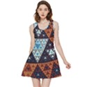 Fractal Triangle Geometric Abstract Pattern Inside Out Reversible Sleeveless Dress View3