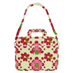 Retro 1960s Flowers Pattern 4 Macbook Pro 13  Shoulder Laptop Bag 