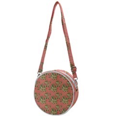 Retro 1880s Flowers Pattern 12 Crossbody Circle Bag