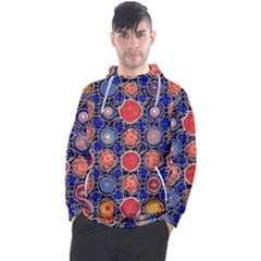 Retro Geometric Shapes And Flowers 3 Men s Pullover Hoodie