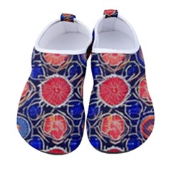 Retro Geometric Shapes And Flowers 3 Men s Sock-style Water Shoes by violetheavensky