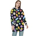 Ecstasy pills pattern Women s Long Oversized Pullover Hoodie View1