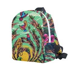 Monkey Tiger Bird Parrot Forest Jungle Style Kids  Age 2-4 Lightweight Preschool Backpack by Grandong