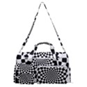 Geomtric Pattern Illusion Shapes Sports Gym Duffle Bag with Shoe Compartment View1