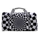 Geomtric Pattern Illusion Shapes Sports Gym Duffle Bag with Shoe Compartment View2