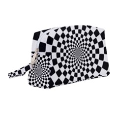 Geomtric Pattern Illusion Shapes Wristlet Pouch Bag (medium)