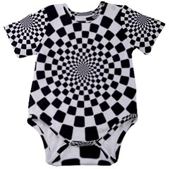 Geomtric Pattern Illusion Shapes Baby Short Sleeve Bodysuit