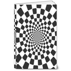 Geomtric Pattern Illusion Shapes 8  X 10  Softcover Notebook