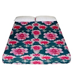 Retro 1880s Flowers Pattern 22 Fitted Sheet (king Size)