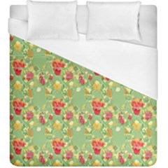 Retro 1880s Flowers Pattern 17 Duvet Cover (king Size) by violetheavensky