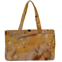 Homemade Flan Extreme Close-up Texture Canvas Work Bag by dflcprintsclothing