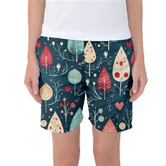 Christmas Tree Pattern Women s Basketball Shorts