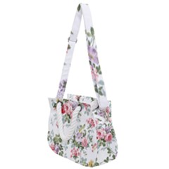 Floral Elements Peony Chinese Rose Rope Handles Shoulder Strap Bag by Grandong