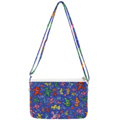 Grateful Dead Dancing Bears Pattern Double Gusset Crossbody Bag by Salmanaz77