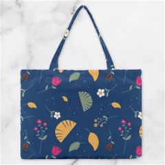 Cute Korean Pattern Zipper Medium Tote Bag by designsbymallika